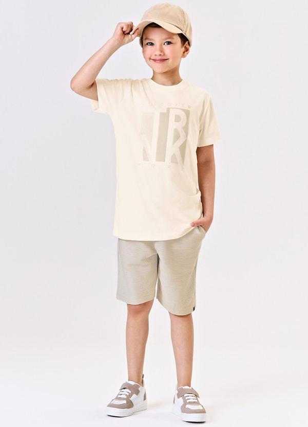 Trick Nick - Conjunto Infantil Camiseta com Bermuda Bege 3