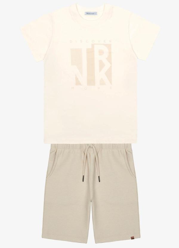 Trick Nick - Conjunto Infantil Camiseta com Bermuda Bege 6
