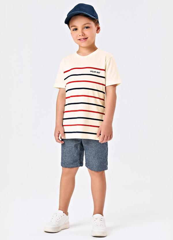 Trick Nick - Conjunto Infantil Camiseta com Bermuda Bege 3