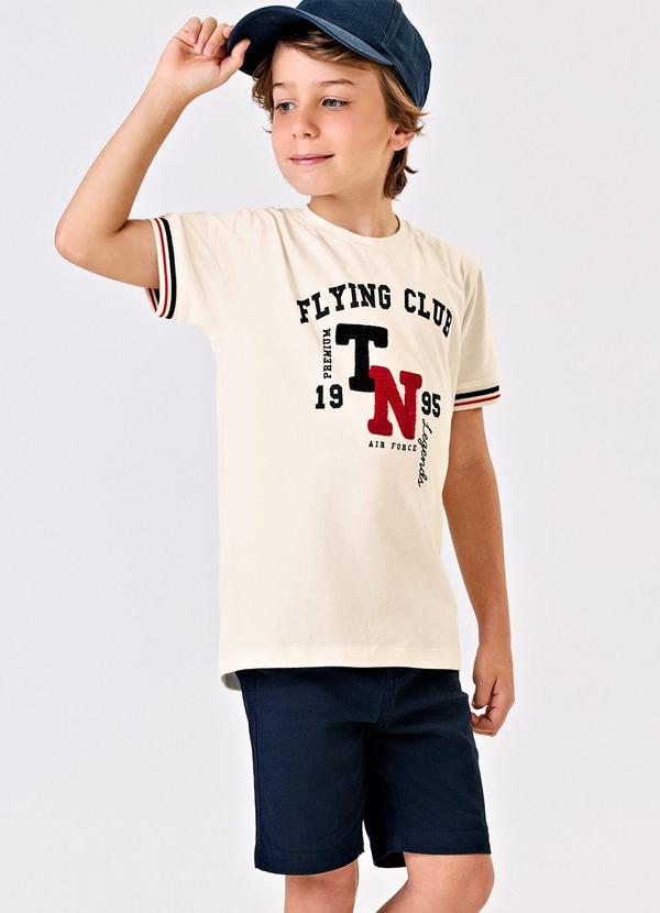 Trick Nick - Conjunto Infantil Camiseta com Bermuda Bege