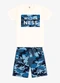 Trick Nick - Conjunto Infantil Camiseta com Bermuda Bege - variação: Bege