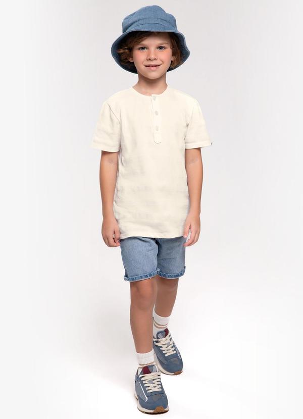 Trick Nick - Conjunto Infantil Camiseta com Bermuda Bege