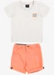 Trick Nick - Conjunto Infantil Camiseta com Bermuda  Verde - variação: Bege