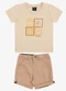 Trick Nick - Conjunto Infantil Camiseta com Bermuda  Bege - variação: Bege