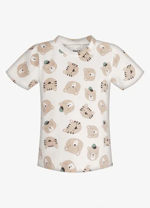 Trick Nick - Conjunto Infantil Camiseta com Bermuda Bege - TRICK NICK