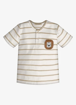 Trick Nick - Conjunto Infantil Camiseta com Bermuda Bege - TRICK NICK