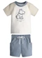 Trick Nick - Conjunto Infantil Camiseta com Bermuda Bege - variação: Bege