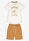 Trick Nick - Conjunto Infantil Camiseta com Bermuda Bege - variação: Bege