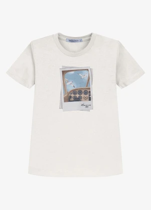 Trick Nick - Conjunto Infantil Camiseta com Bermuda Bege - TRICK NICK