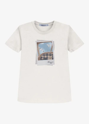 Trick Nick - Conjunto Infantil Camiseta com Bermuda Bege - TRICK NICK