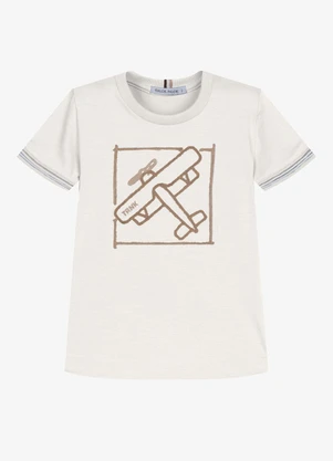 Trick Nick - Conjunto Infantil Camiseta com Bermuda Bege - TRICK NICK