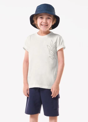 Trick Nick - Conjunto Infantil Camiseta com Bermuda Bege - TRICK NICK