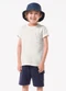 Trick Nick - Conjunto Infantil Camiseta com Bermuda Marrom - variação: Bege