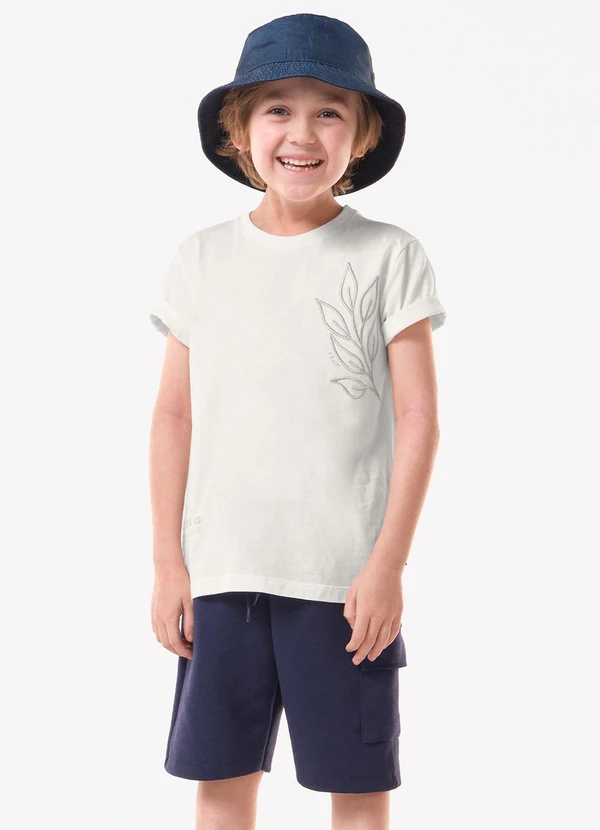 Trick Nick - Conjunto Infantil Camiseta com Bermuda Bege