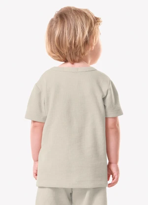 Trick Nick - Conjunto Infantil Camiseta com Bermuda Bege - TRICK NICK