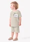 Trick Nick - Conjunto Infantil Camiseta com Bermuda Bege - variação: Bege