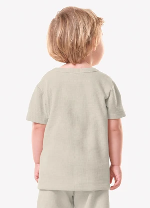 Trick Nick - Conjunto Infantil Camiseta com Bermuda Bege - TRICK NICK