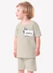 Trick Nick - Conjunto Infantil Camiseta com Bermuda Verde - variação: Bege