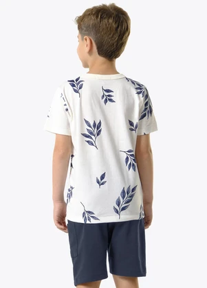 Trick Nick - Conjunto Infantil Camiseta com Bermuda Bege - TRICK NICK