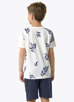 Trick Nick - Conjunto Infantil Camiseta com Bermuda Bege - TRICK NICK