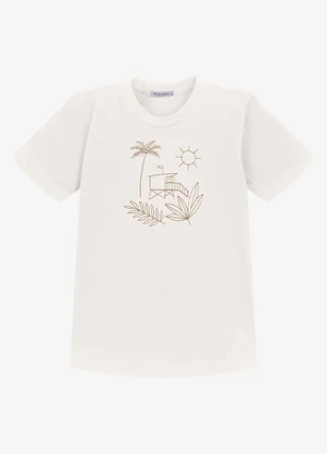 Trick Nick - Conjunto Infantil Camiseta com Bermuda Bege - TRICK NICK