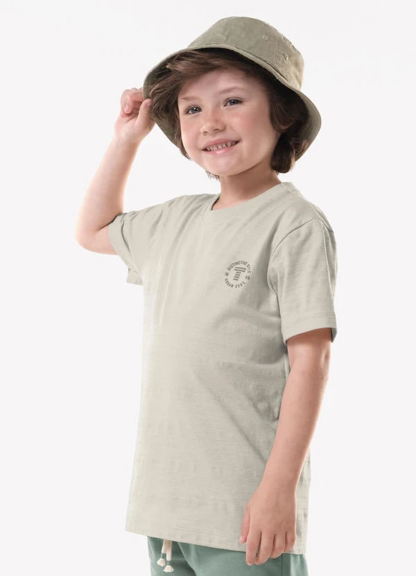 Trick Nick - Conjunto Infantil Camiseta com Bermuda Bege