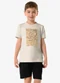 Trick Nick - Conjunto Infantil Camiseta com Bermuda Azul - variação: Bege