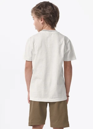 Trick Nick - Conjunto Infantil Camiseta com Bermuda Bege - TRICK NICK