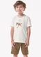 Trick Nick - Conjunto Infantil Camiseta com Bermuda Marrom - variação: Bege
