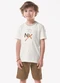 Trick Nick - Conjunto Infantil Camiseta com Bermuda Bege - variação: Bege