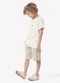Trick Nick - Conjunto Infantil Camiseta com Bermuda Bege - variação: Bege
