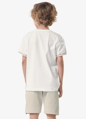 Trick Nick - Conjunto Infantil Camiseta com Bermuda Bege - TRICK NICK