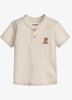 Trick Nick - Conjunto Infantil Camiseta com Bermuda Bege - TRICK NICK