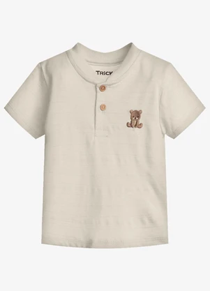 Trick Nick - Conjunto Infantil Camiseta com Bermuda Bege - TRICK NICK