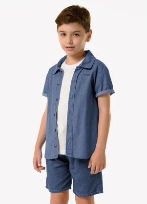 Trick Nick - Conjunto Infantil Camiseta com Bermuda Bege - TRICK NICK