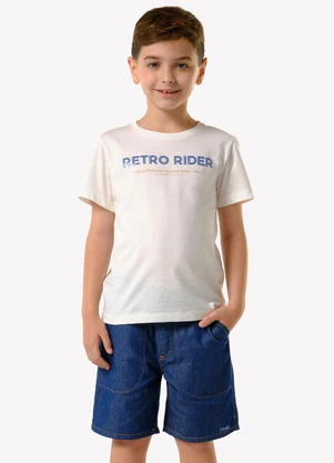 Trick Nick - Conjunto Infantil Camiseta com Bermuda Bege - TRICK NICK
