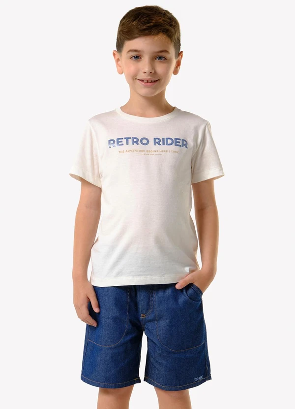 Trick Nick - Conjunto Infantil Camiseta com Bermuda Bege