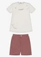 Trick Nick - Conjunto Infantil Camiseta com Bermuda Bege - variação: Bege