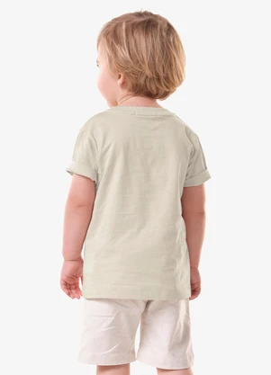 Trick Nick - Conjunto Infantil Camiseta com Bermuda Bege - TRICK NICK
