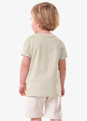 Trick Nick - Conjunto Infantil Camiseta com Bermuda Bege - TRICK NICK
