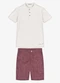 Trick Nick - Conjunto Infantil Camiseta com Bermuda Bege - variação: Bege
