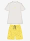 Trick Nick - Conjunto Infantil Camiseta com Bermuda Azul - variação: Bege