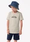 Trick Nick - Conjunto Infantil Camiseta com Bermuda Preto - variação: Bege
