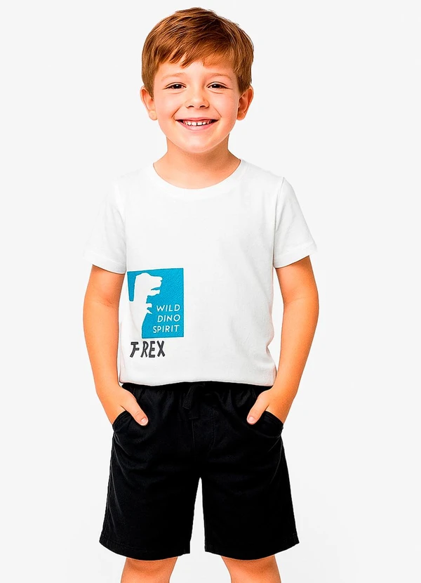 Select - Conjunto Infantil Camiseta com Bermuda Branco