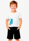 Select - Conjunto Infantil Camiseta com Bermuda Azul - variação: Branco