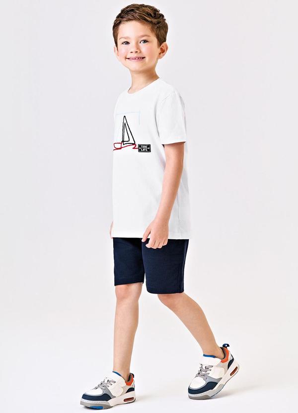 Trick Nick - Conjunto Infantil Camiseta com Bermuda Branco 3