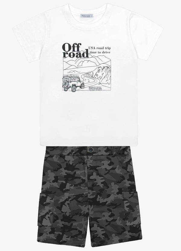 Trick Nick - Conjunto Infantil Camiseta com Bermuda Branco 6