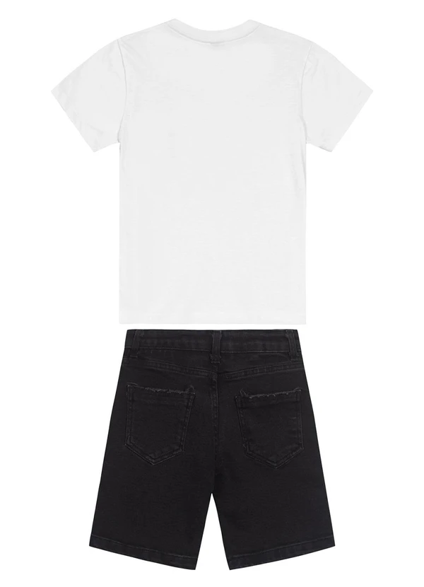 Trick Nick - Conjunto Infantil Camiseta com Bermuda Branco 4
