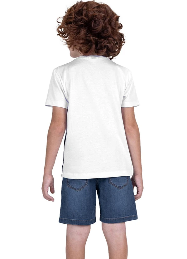 Trick Nick - Conjunto Infantil Camiseta com Bermuda Branco 2