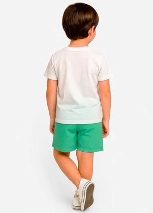 Select - Conjunto Infantil Camiseta com Bermuda Branco - SELECT
